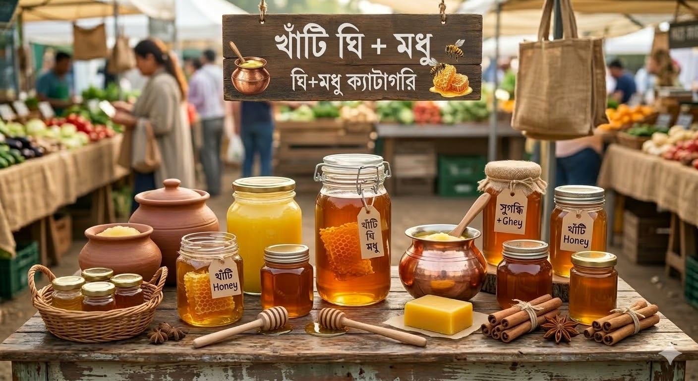 খাঁটি ঘি + মধু
